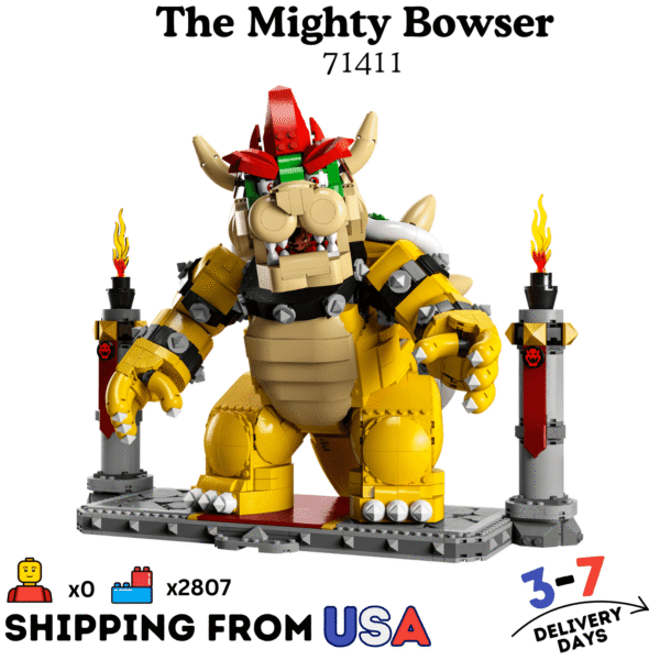 The Mighty Bowser 71411 pc 2807 Building Blocks Set